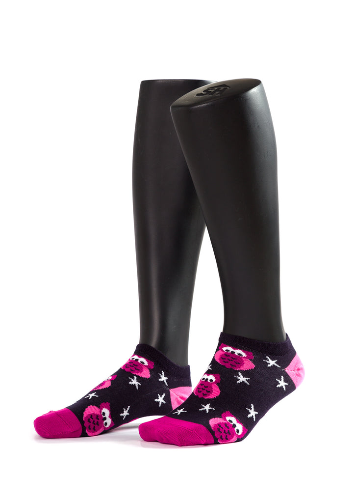 Eulen-Design Damen-Trainer-Socken aus Bambus